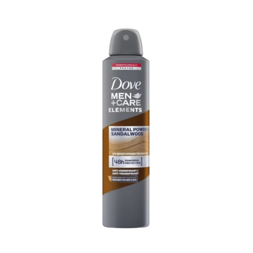 اسپری داو Dove انگلستان 250ml مدل MEN + CARE (MINERAL POWERED SANDALWOOD)