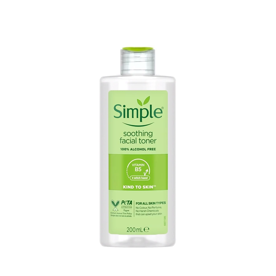 تونر تسکین دهنده پوست 200ml سیمپل Simple اورجینال
